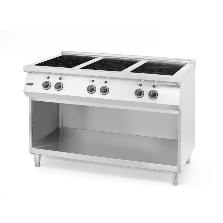 Cuisinière à induction avec 6 foyers
