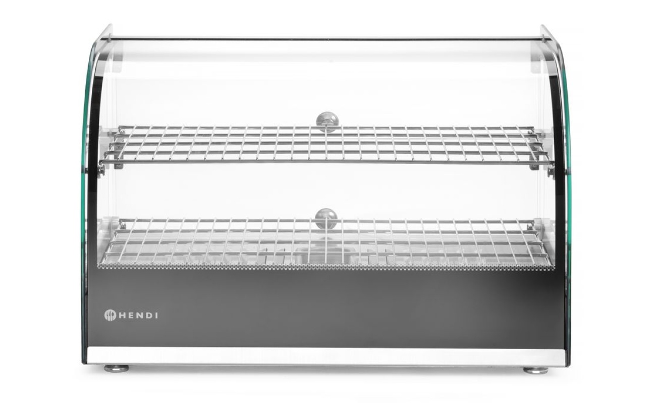Vitrine de table chauffante deux niveaux
