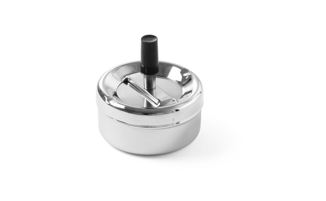 Cendrier avec bouton poussoir