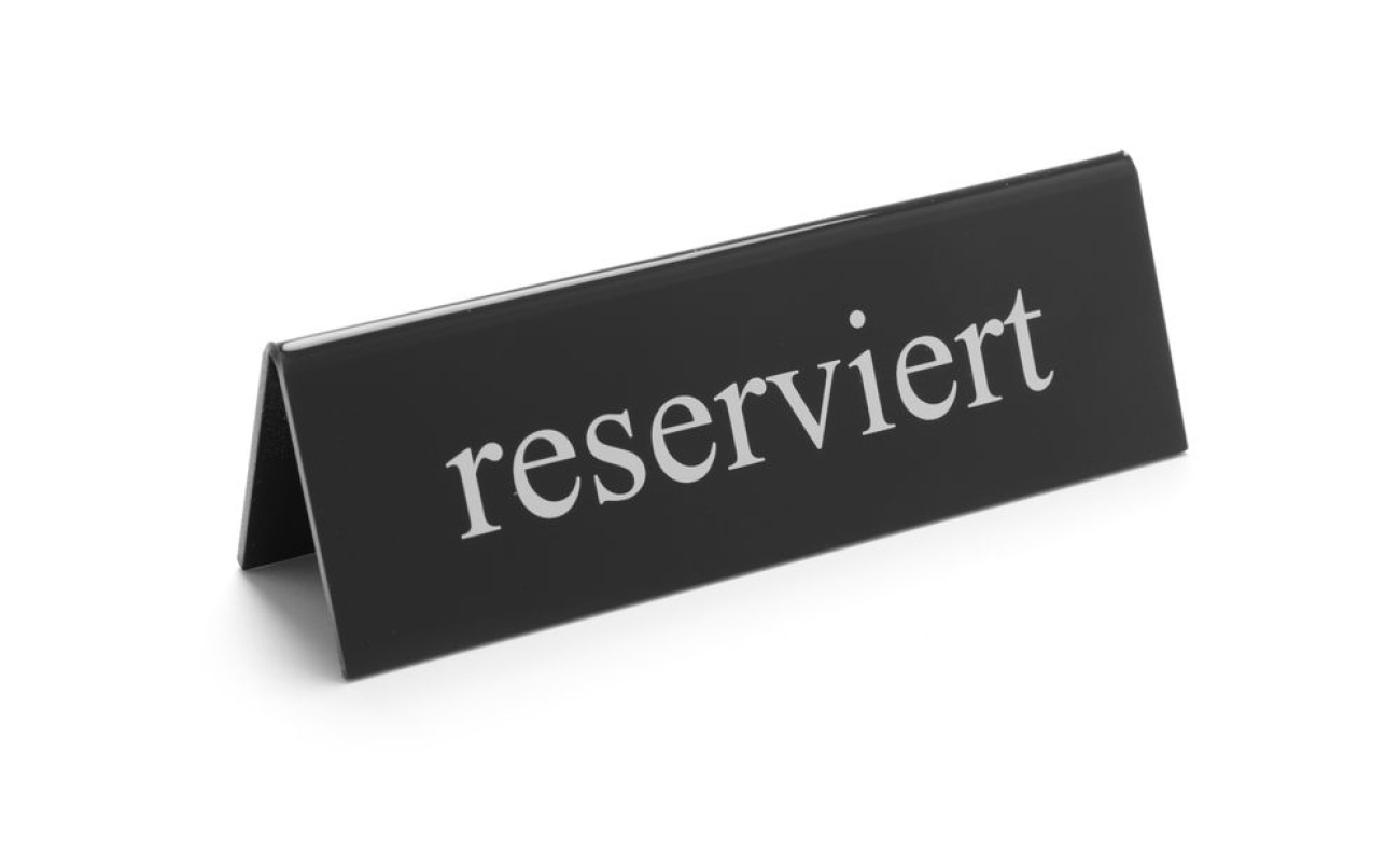 Chevalet de table réservé
