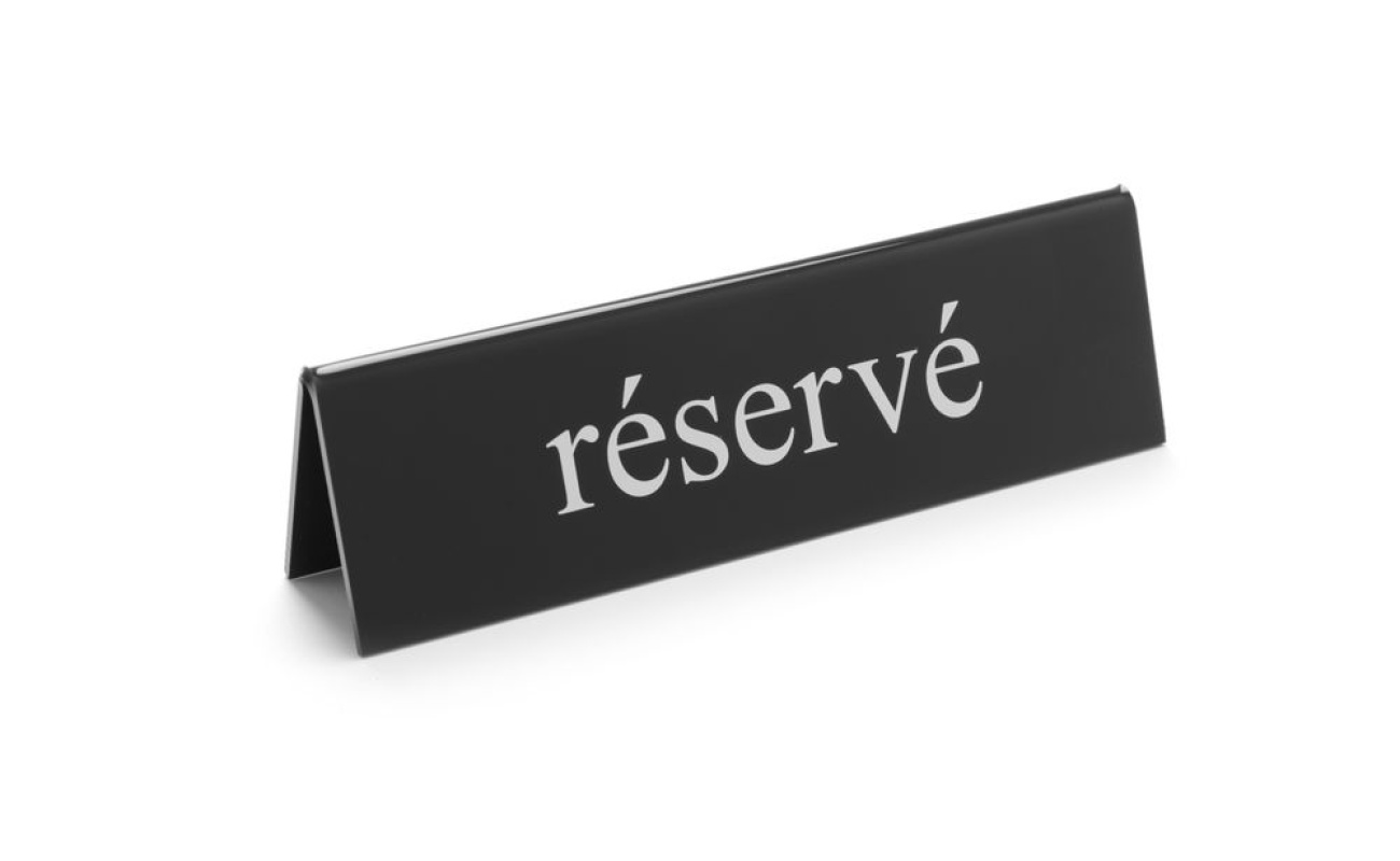 Chevalet de table réservé