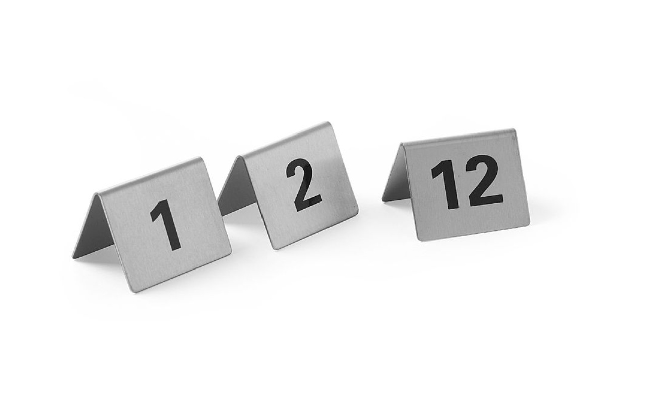 Chevalets de table numérotés