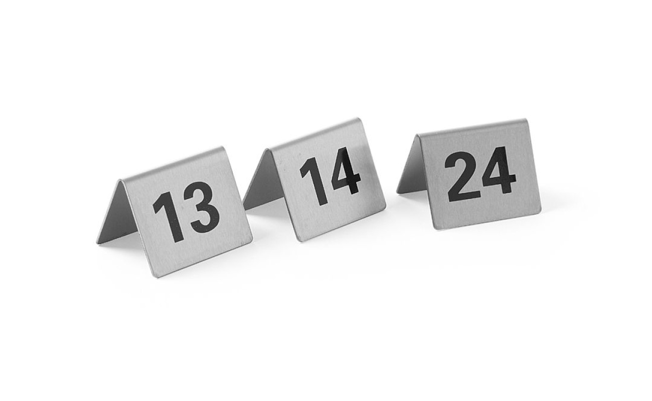 Chevalets de table numérotés