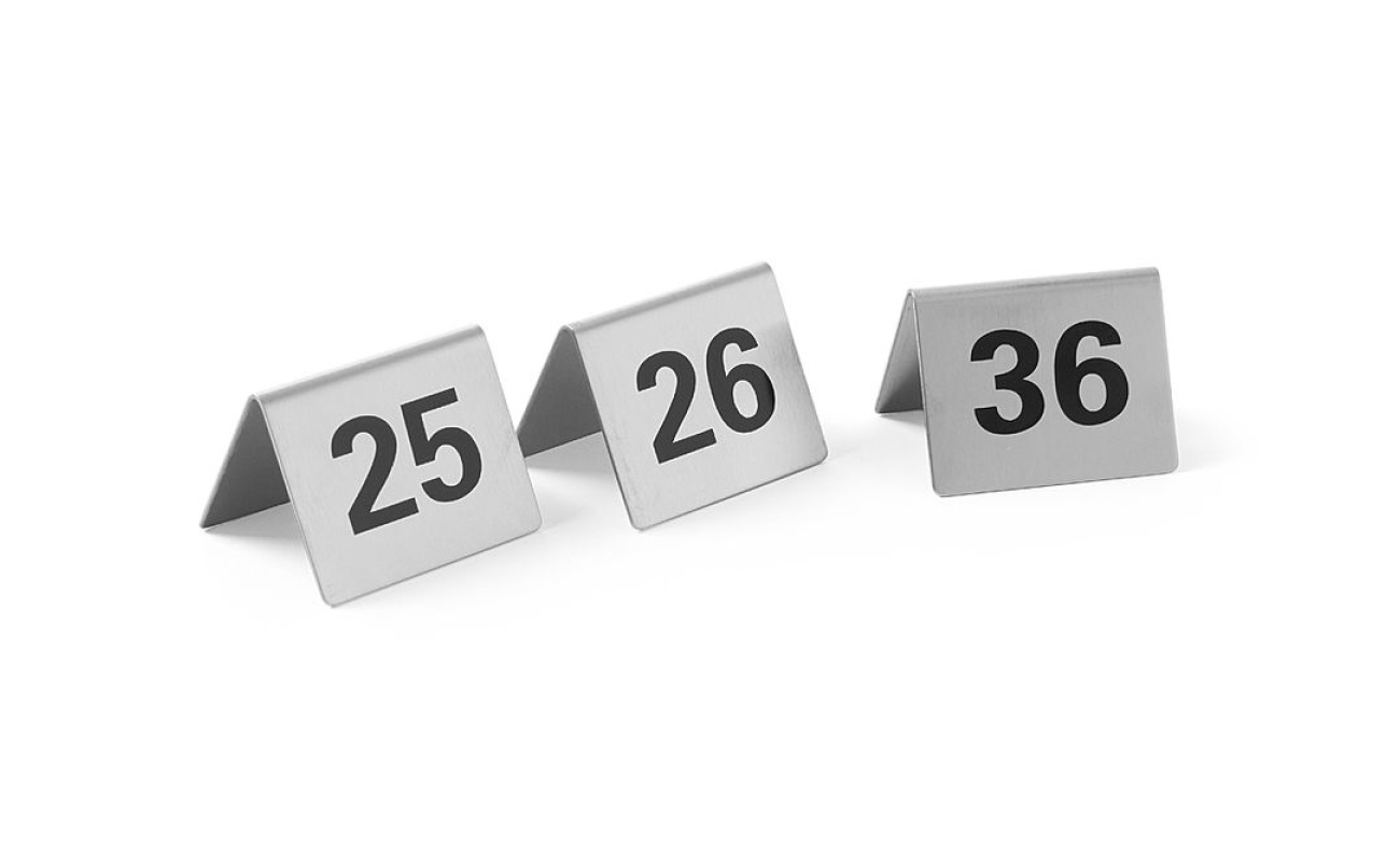 Chevalets de table numérotés