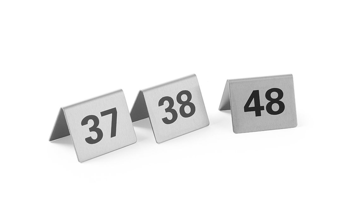 Chevalets de table numérotés