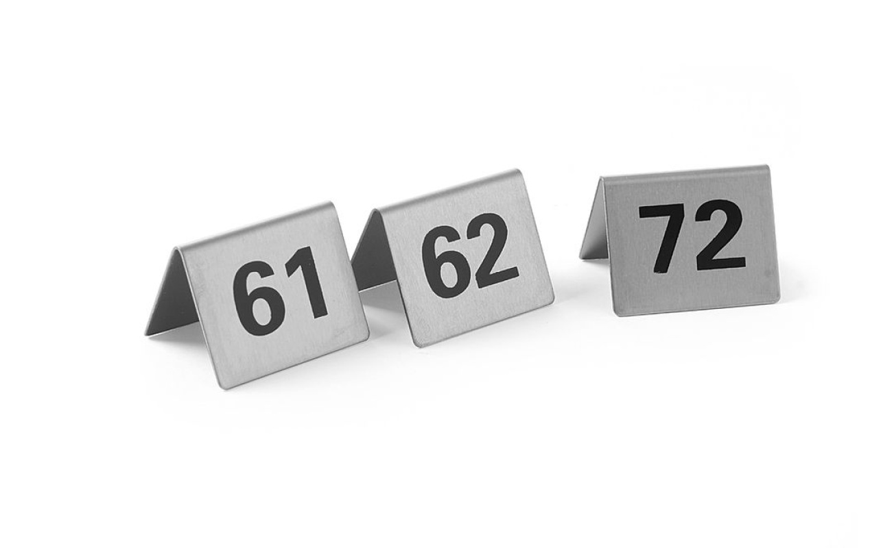 Chevalets de table numérotés
