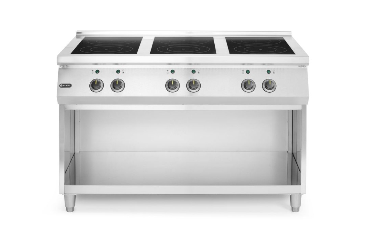 Cuisinière à induction avec 6 foyers