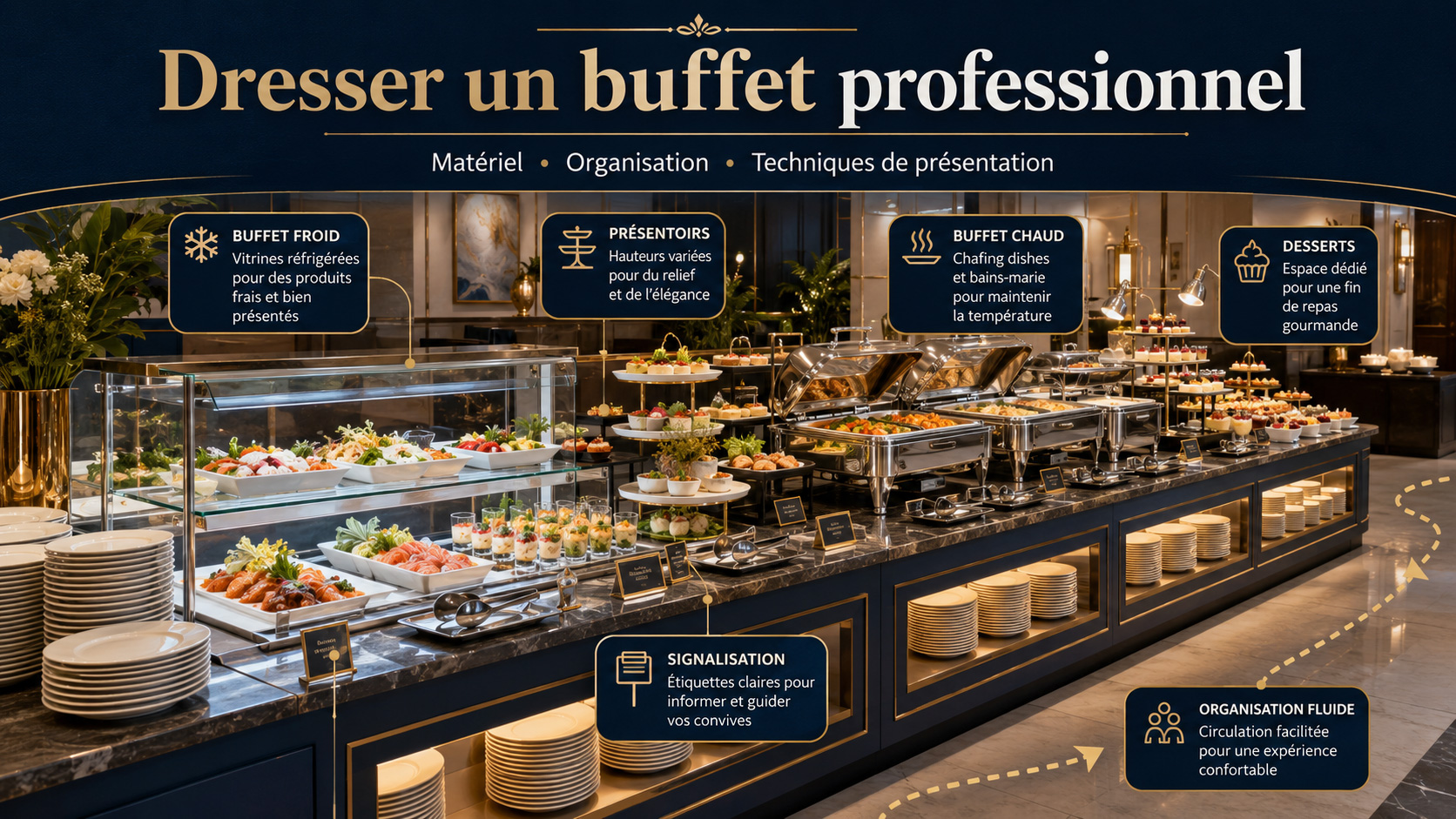 Dresser un buffet professionnel