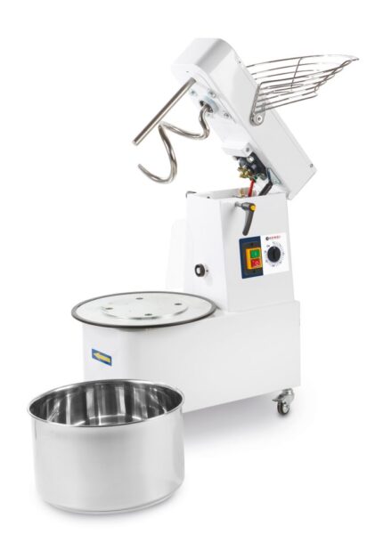 Pétrin à spirale avec tête relevable et cuve amovible