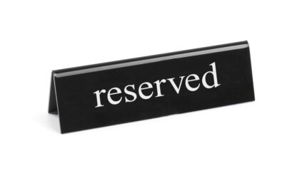 Chevalet de table réservé