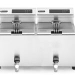 Friteuse Profi Line avec robinet de vidange numérique - 2 x 8 l