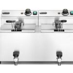 Friteuse Profi Line avec robinet de vidange - 2 x 8 l