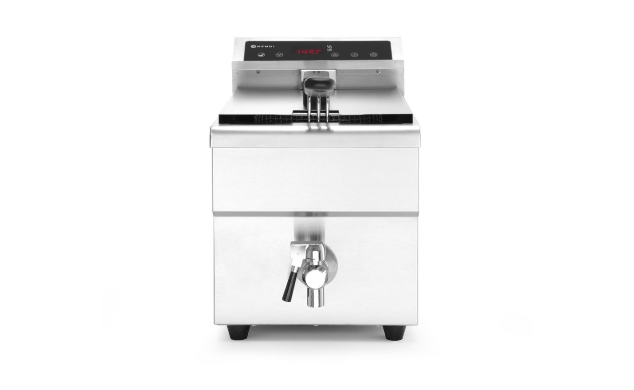 Friteuse à induction avec robinet de vidange - 8 l