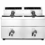 Friteuse à induction avec robinet de vidange - 2 x 8 l
