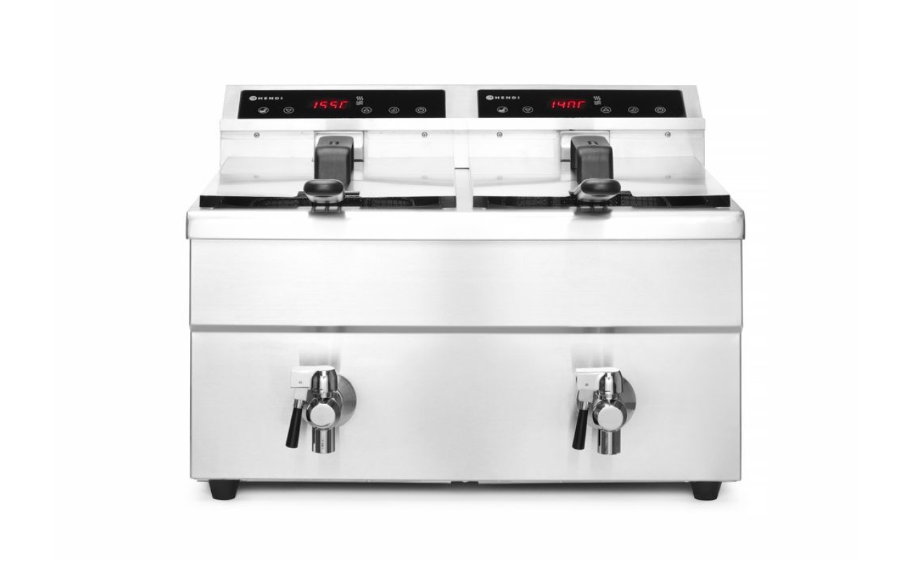 Friteuse à induction avec robinet de vidange - 2 x 8 l_2