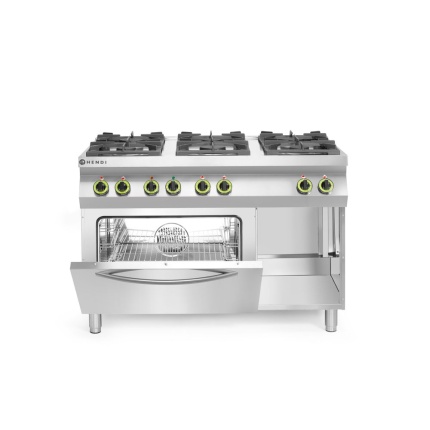 Cuisinière Kitchen Line - 6 feux avec four à convection électrique GN 1/1_2