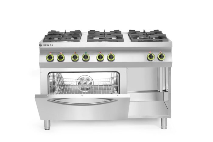 Cuisinière Kitchen Line - 6 feux avec four à convection électrique GN 1/1_2