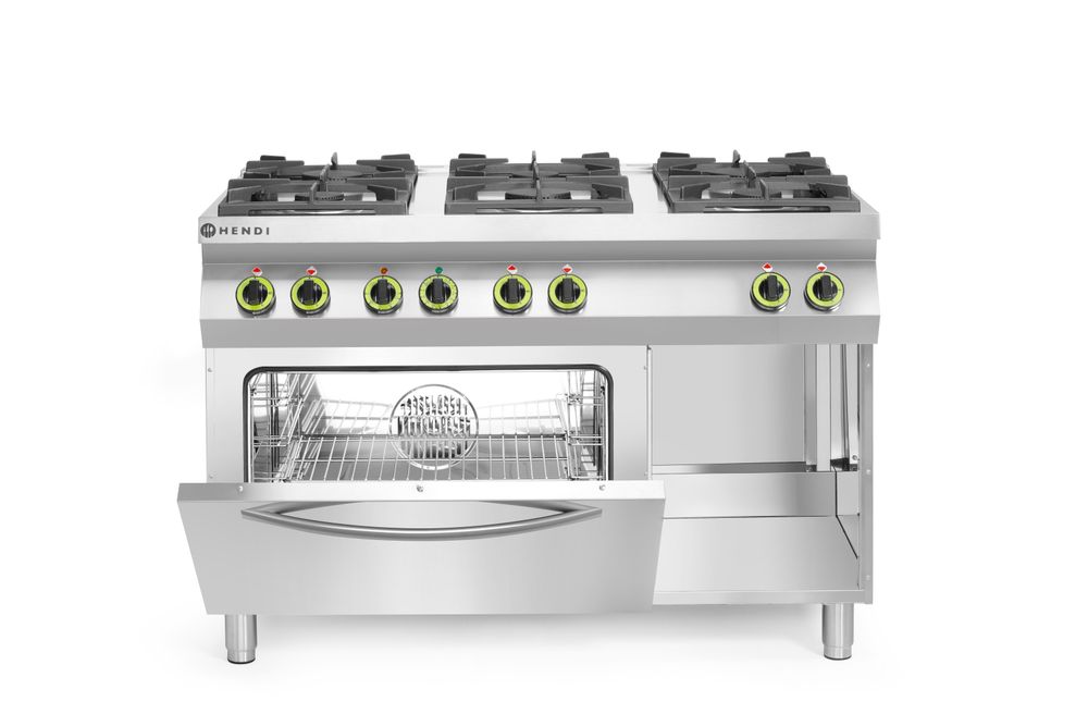Cuisinière Kitchen Line - 6 feux avec four à convection électrique GN 1/1_2