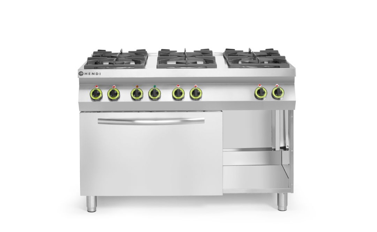 Cuisinière Kitchen Line - 6 feux avec four à convection électrique GN 1/1