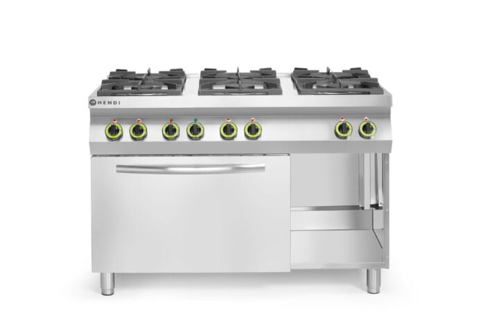 Cuisinière Kitchen Line - 6 feux avec four à convection électrique GN 1/1
