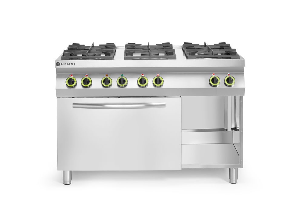 Cuisinière Kitchen Line - 6 feux avec four à convection électrique GN 1/1