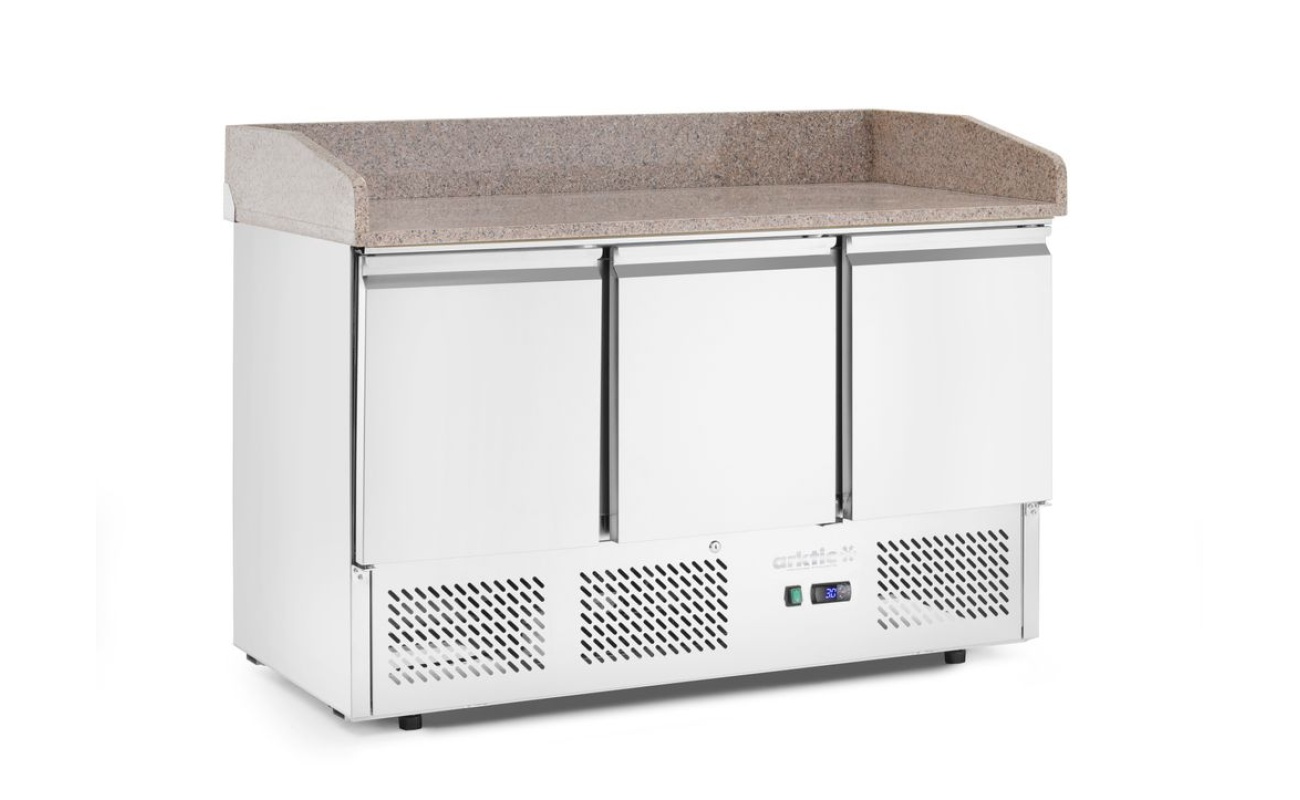 Saladette pizza 3 portes avec vitrine réfrigérée 380+40L_2