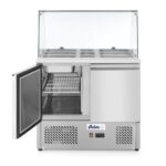 Saladette 2 portes avec vitrine réfrigérée en verre 300L