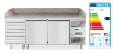 Saladette pizza avec 2 portes et 7 tiroirs 280L_2