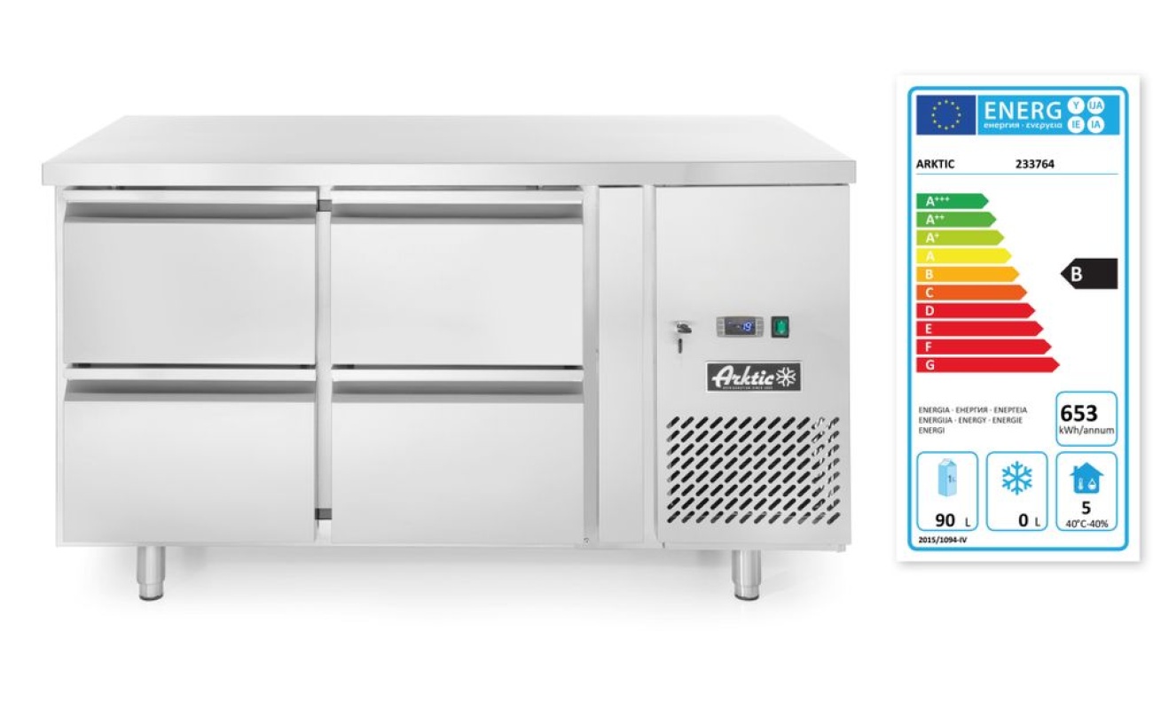 Réfrigérateur comptoir avec quatre tiroirs Profi LIne 280L_2