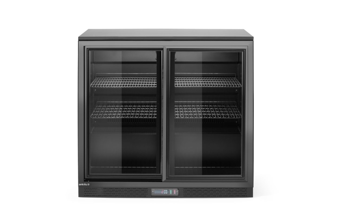 Arrière de bar avec doubles portes coulissantes