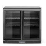 Arrière de bar avec doubles portes coulissantes