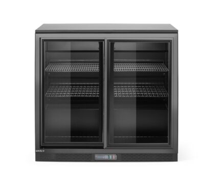 Arrière de bar avec doubles portes coulissantes