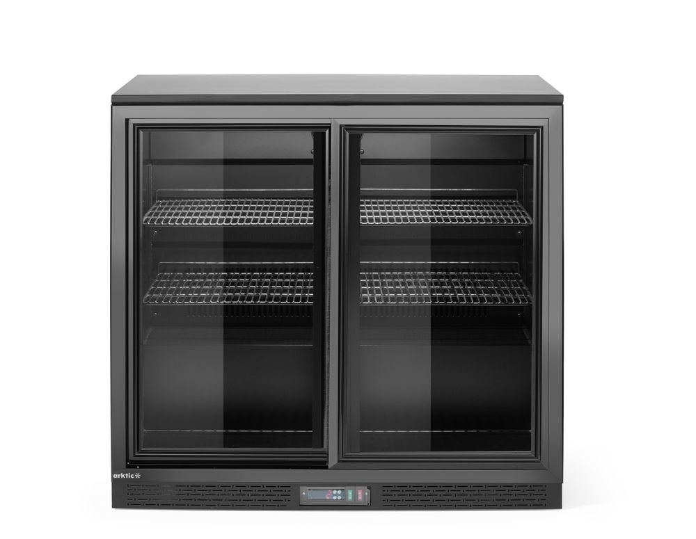 Arrière de bar avec doubles portes coulissantes