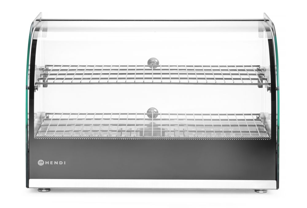 Vitrine de table chauffante deux niveaux