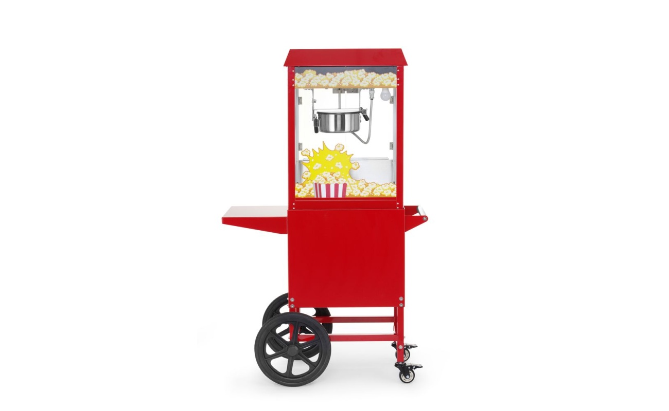 Machine à pop-corn avec chariot