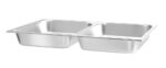 Bac GN 1/1 pour chafing dish avec 2 compartiments