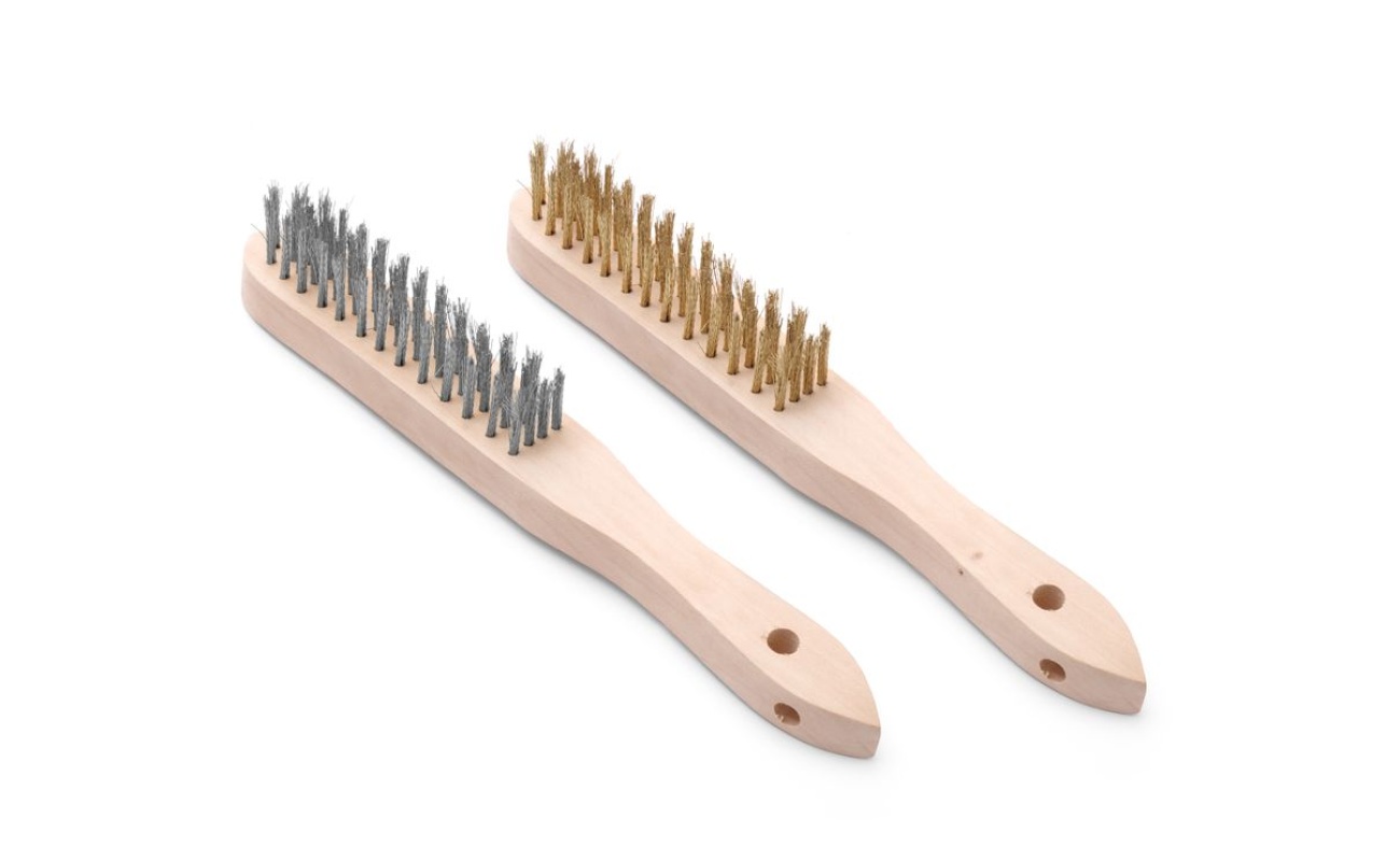 Set de brosses avec brins en laiton et en inox - 2 pièces