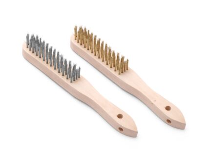 Set de brosses avec brins en laiton et en inox - 2 pièces