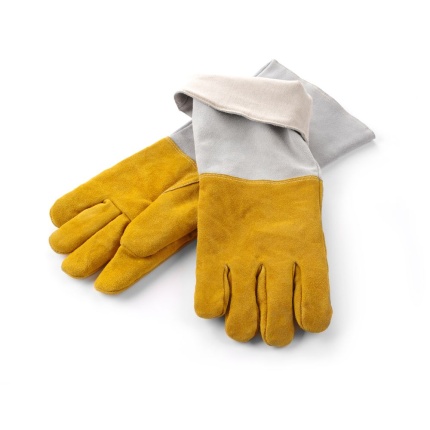Gants barbecue en cuir résistants à la chaleur - 2 pièces