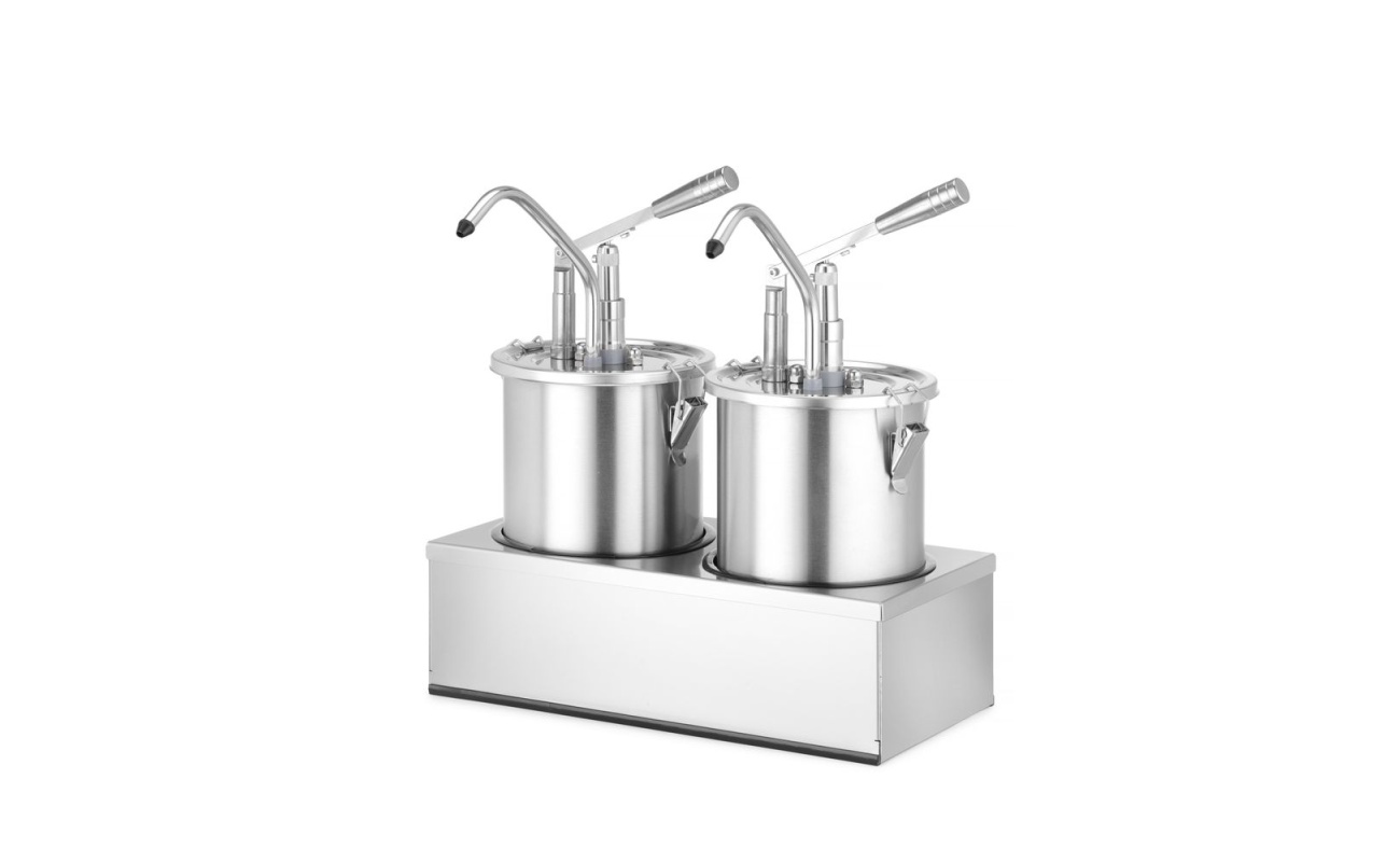 Set : 2 distributeurs de sauce en acier inoxydable avec pompe_2