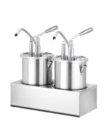 Set : 2 distributeurs de sauce en acier inoxydable avec pompe_2