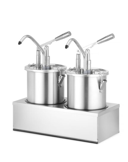 Set : 2 distributeurs de sauce en acier inoxydable avec pompe_2