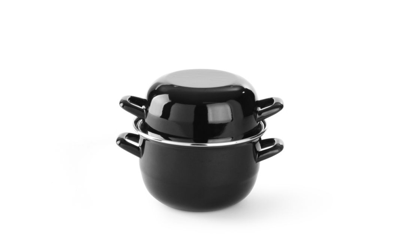 Cocotte à moules émaillée - avec couvercle
