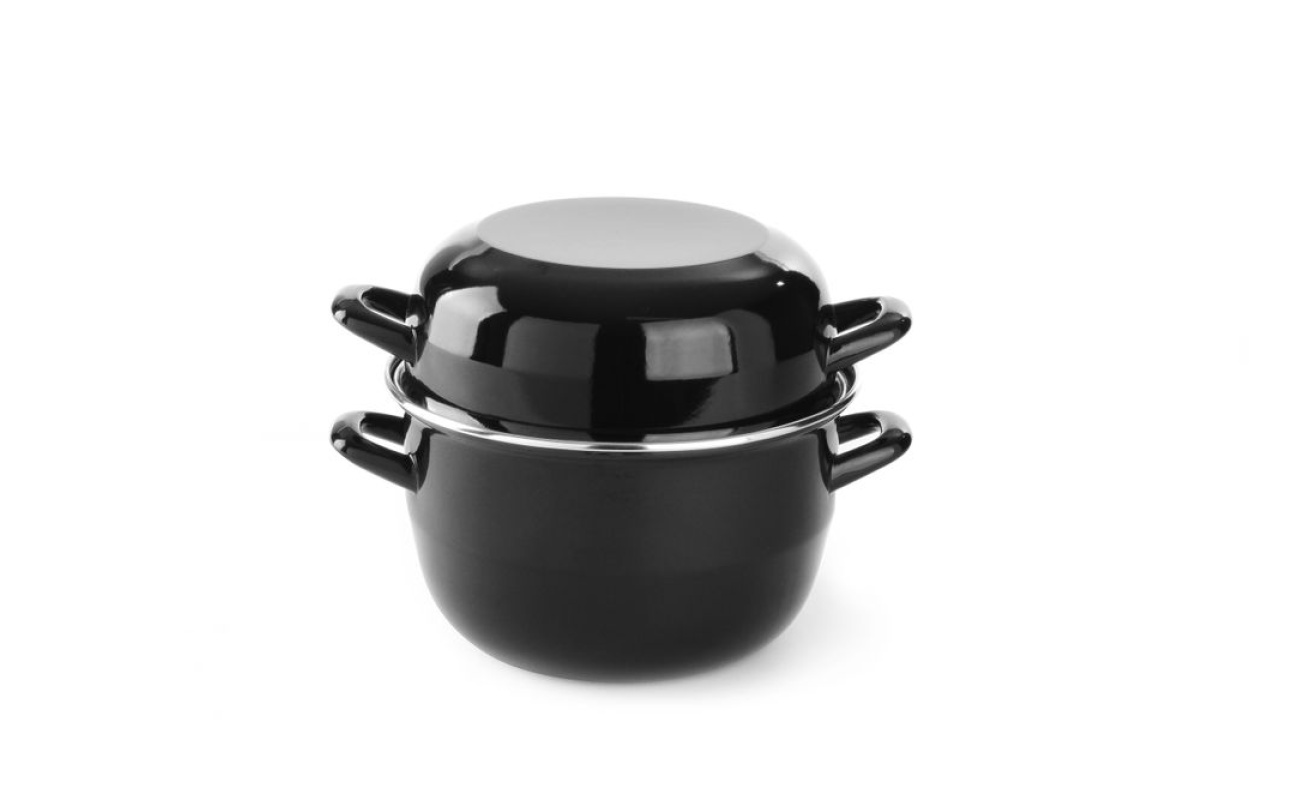 Cocotte à moules émaillée - avec couvercle