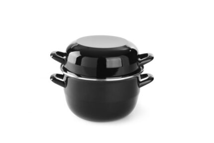 Cocotte à moules émaillée - avec couvercle