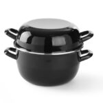 Cocotte à moules émaillée - avec couvercle