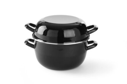 Cocotte à moules émaillée - avec couvercle