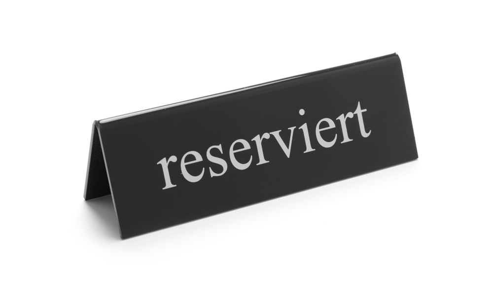 Chevalet de table réservé