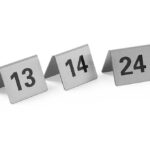 Chevalets de table numérotés