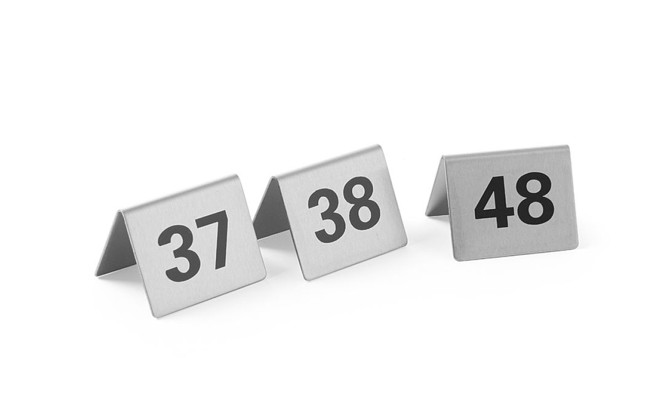 Chevalets de table numérotés